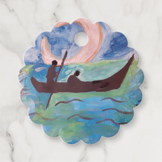 Etiquetas Para Lembrancinhas Sail by Moonlight (Frente)