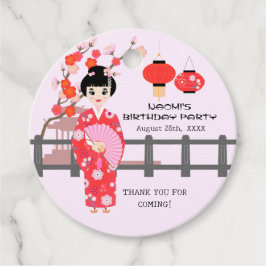 Etiquetas Para Lembrancinhas Sakura Cherry Blossom Festa de aniversário Japones