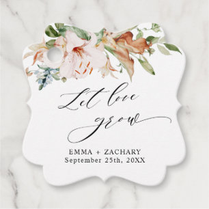 Etiquetas Para Lembrancinhas Sangue Rosa Dusty, Que O Amor Cresça, Casamento