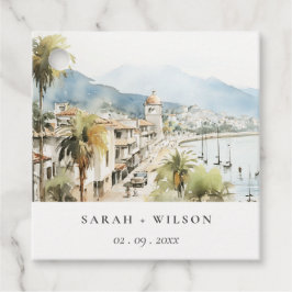 Etiquetas Para Lembrancinhas Santa Marta Colombia Watercolor Landscape Wedding