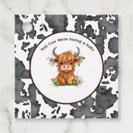 Etiquetas Para Lembrancinhas Santa vaca, estamos tendo um bebê