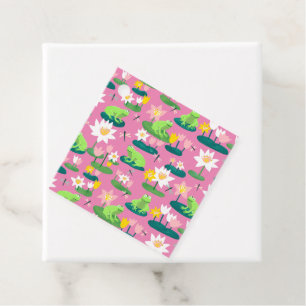 Etiquetas Para Lembrancinhas Sapos e Lily Pads Crianças de Aniversário de CHÁ D