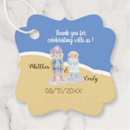 Etiquetas Para Lembrancinhas Sea Otters Cartoon Beach Wedding Tags Favor