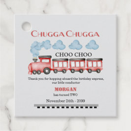 Etiquetas Para Lembrancinhas Segundo aniversário de Comboios Vermelhos Cáudia