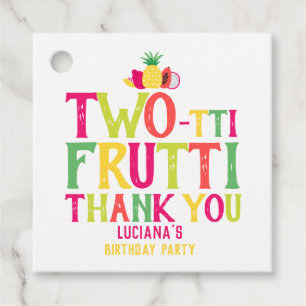 Etiquetas Para Lembrancinhas segundo aniversário Duas Tti Frutti Fruta Obrigado