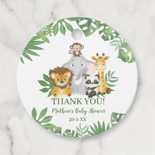 Etiquetas Para Lembrancinhas Selva Chá de fraldas Safari Cute