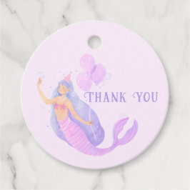 Etiquetas Para Lembrancinhas Sereia debaixo da Garota do Aniversário do Mar Obr