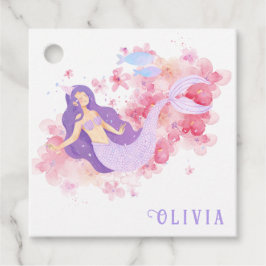 Etiquetas Para Lembrancinhas Sereia Gira Rosa Debaixo do mar para meninas