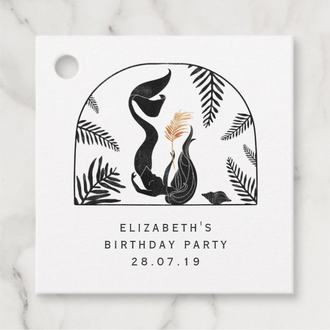 Etiquetas Para Lembrancinhas Sereia Mística (Frente)