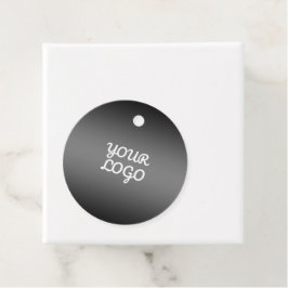 Etiquetas Para Lembrancinhas Seu Logotipo & Moderno Ombre Simples | Cinza Escur