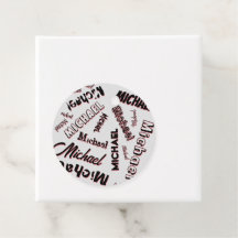 Seu nome é padrão monograma rosa cor sombra