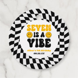 Etiquetas Para Lembrancinhas Seven Is A Vibe Retro Seventh 7th Birthday Party