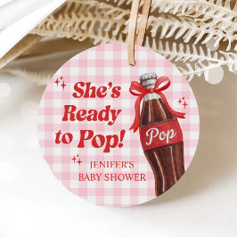 Etiquetas Para Lembrancinhas She's Ready to Pop Soda Baby Shower