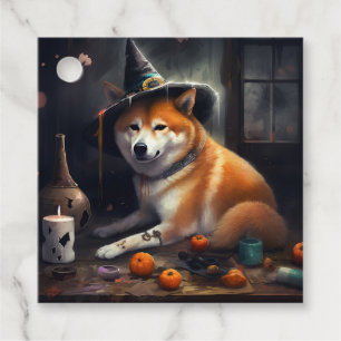 Etiquetas Para Lembrancinhas Shiba Inu Pumpkins Halloween Assustado