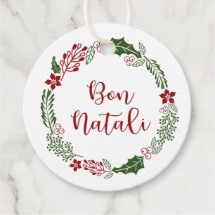 Etiquetas Para Lembrancinhas Siciliano Feliz Natal, Bon Natali, Personalizado