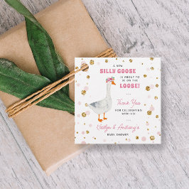 Etiquetas Para Lembrancinhas Silly Goose Pink Watercolor Girls Baby Shower
