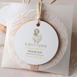 Etiquetas Para Lembrancinhas Silly Goose Sage Green Gender Neutral Baby Shower