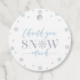 Etiquetas Para Lembrancinhas Silver & Blue Winter Wonderland Party Obrigado