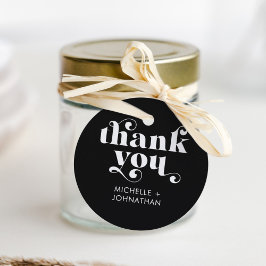 Etiquetas Para Lembrancinhas Simple Modern Minimalist Black & White Wedding 