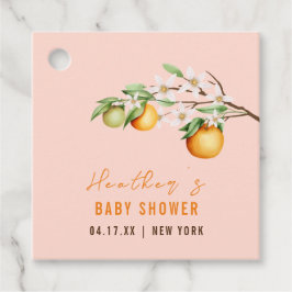 Etiquetas Para Lembrancinhas Simples Chá de fraldas de citrinos de laranja de V