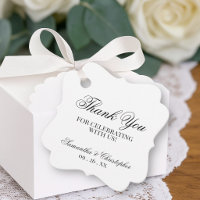 Simples Elegância Obrigado Casamento