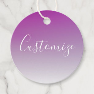 Etiquetas Para Lembrancinhas Simples Gradiente Ombre Roxo Minimalista Moderno