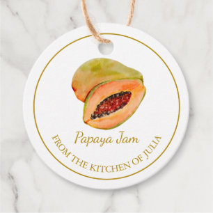 Etiquetas Para Lembrancinhas Simples Homemade Papaya Jam Hang Tag l White