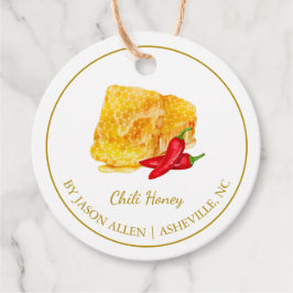 Etiquetas Para Lembrancinhas Simples Honeycomb Chili Infuso Mel Hang Tag