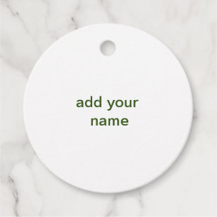 Etiquetas Para Lembrancinhas Simples minimalista verde adicione seu texto nome