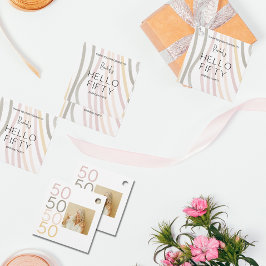 Etiquetas Para Lembrancinhas Simples Moderno 50º Aniversário Obrigado Marcações