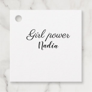Etiquetas Para Lembrancinhas simples poder feminino minimal adicionar nome text