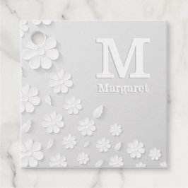 Etiquetas Para Lembrancinhas Sinais brancos, florais, gravados, personalizados