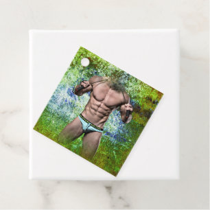 Etiquetas Para Lembrancinhas SlipperyJoe's homem adulto altamente musculoso sem