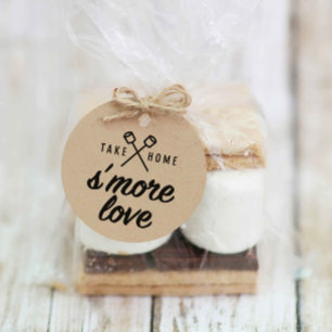 Etiquetas Para Lembrancinhas S'more Love Names Kraft Casamento Marcas de Favor