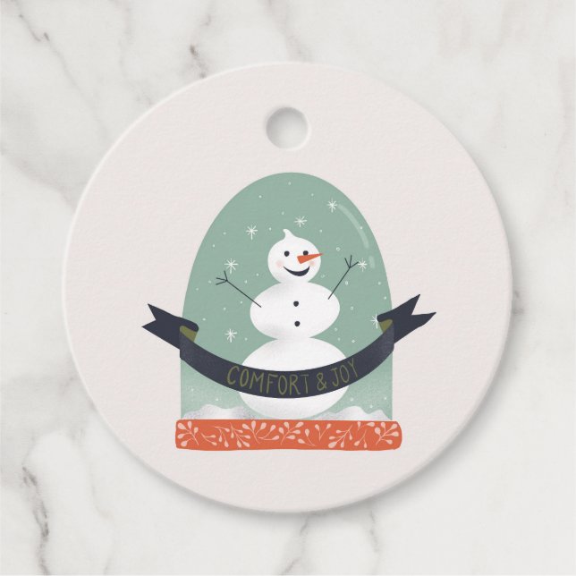 Etiquetas Para Lembrancinhas Snowman (Frente)