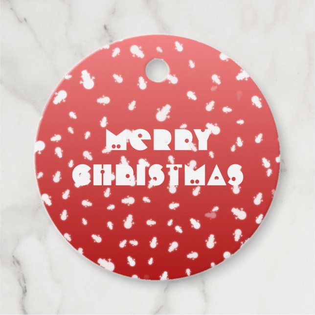 Etiquetas Para Lembrancinhas Snowman de Natal (Frente)