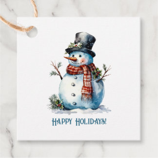 Etiquetas Para Lembrancinhas Snowman Gift Tag