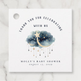 Etiquetas Para Lembrancinhas Sobre o Chá de fraldas das Estrelas Douradas da Lu