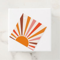 Sol Retro Burst Sunset Laranja Amarelo Vermelho Co