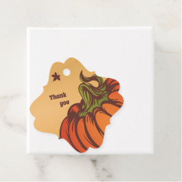 Etiquetas Para Lembrancinhas Solitário de abóbora no campo. As folhas do outono