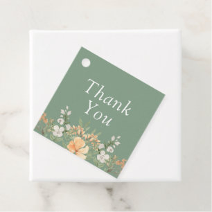 Etiquetas Para Lembrancinhas Solo, Pêssego e Casamento Floral Branco
