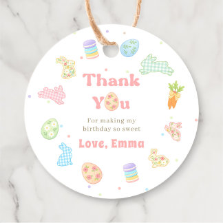 Etiquetas Para Lembrancinhas Some Bunny is Turning One Pastel Birthday Thank 