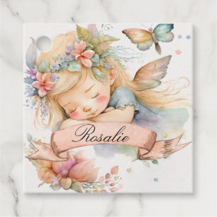 Etiquetas Para Lembrancinhas Sonhos De Sweet Floral Whimsical Dormindo Moça De