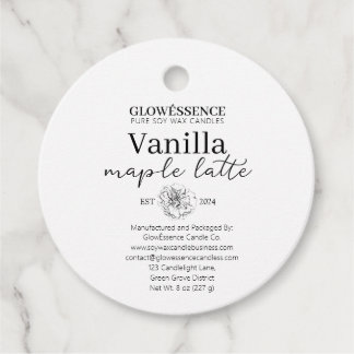 Etiquetas Para Lembrancinhas Soy Candle Label Flower