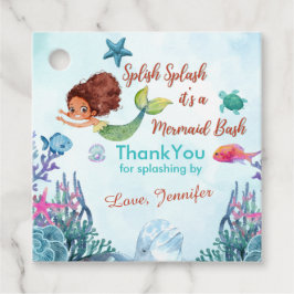 Etiquetas Para Lembrancinhas Splash Brown Smermaid Bash Obrigado