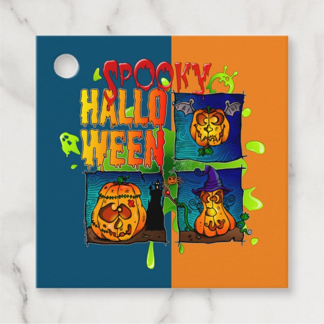 Etiquetas Para Lembrancinhas Spooky Halloween (Frente)