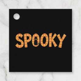 Etiquetas Para Lembrancinhas Spooky Plaid Lettering Halloween