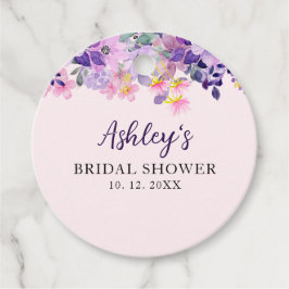 Etiquetas Para Lembrancinhas Spring Bridal shower with wildflowers Purple Color
