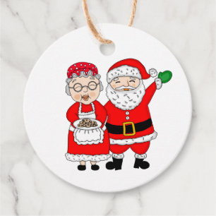 Etiquetas Para Lembrancinhas Sr. e Sra. Papai Noel para e de presentes.