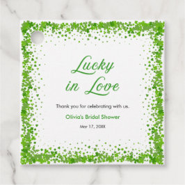 Etiquetas Para Lembrancinhas St Patrick's Lucky in Love Bridal Shower Thank You